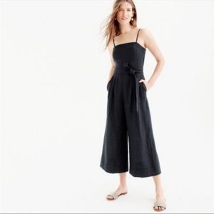 J. Crew Black Linen Jumpsuit